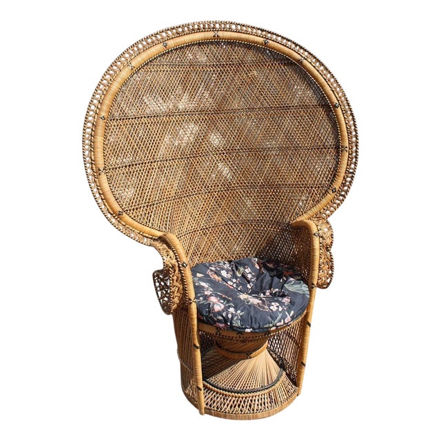 Large Italian Ornamental Peacock Chair, 1950 For Sale