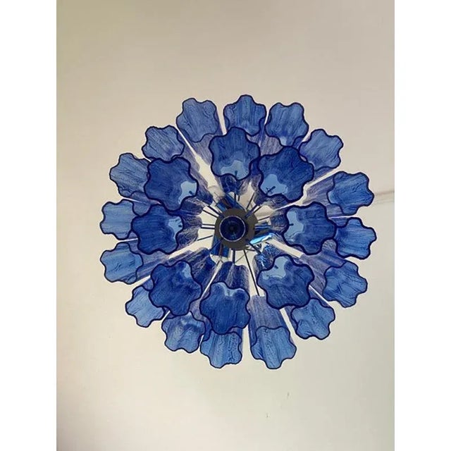 Blue Tronchi Murano Glass Sputnik Chandelier by Simoeng For Sale - Image 4 of 13