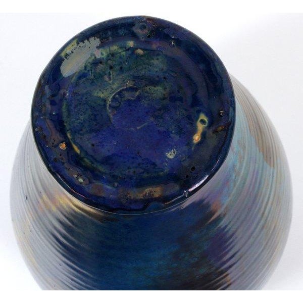Pewabic Vintage Iridescent Blue Vase Chairish