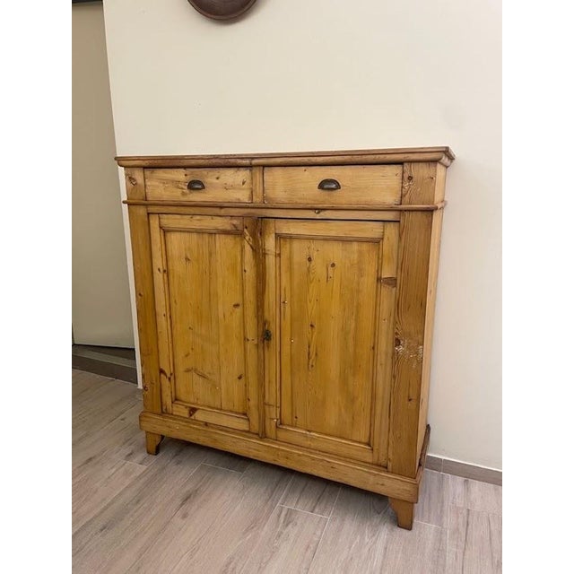 Rustic Antique Late 19th Century Wooden Sideboard, Italy, 1890s For Sale - Image 3 of 14