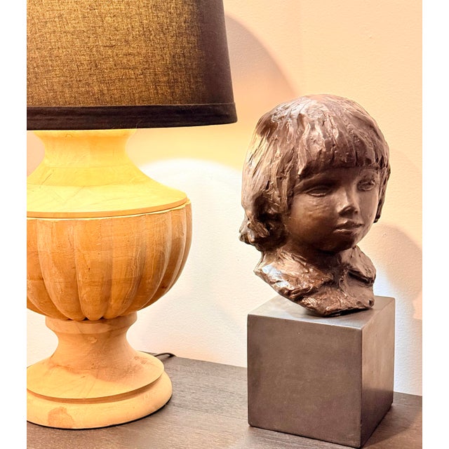 Vintage Limited Edition 1958 Reproduction Sculpture ‘Head of Coco’ (1908) by Pierre-August Renoir (1841-1919) by Alva...