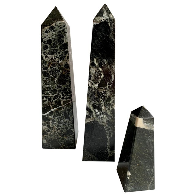 Marble Obelisk Paper Weight Bookends - Set of 3 For Sale - Image 13 of 13