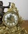 Vintage Style Brass Figurine Mantel Clock For Sale - Image 9 of 13