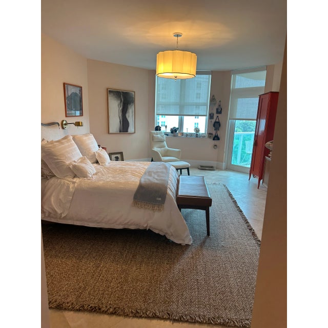 Wood Mid-Century French Roche Bubois Queen Bed This Item Is Unmarked. Headboard Does Not Have Any Design. Substructure to Support Mattress Is Included. For Sale - Image 7 of 9