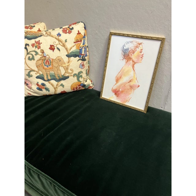 1970’s Original Female Nude Pastel Drawing For Sale - Image 4 of 4