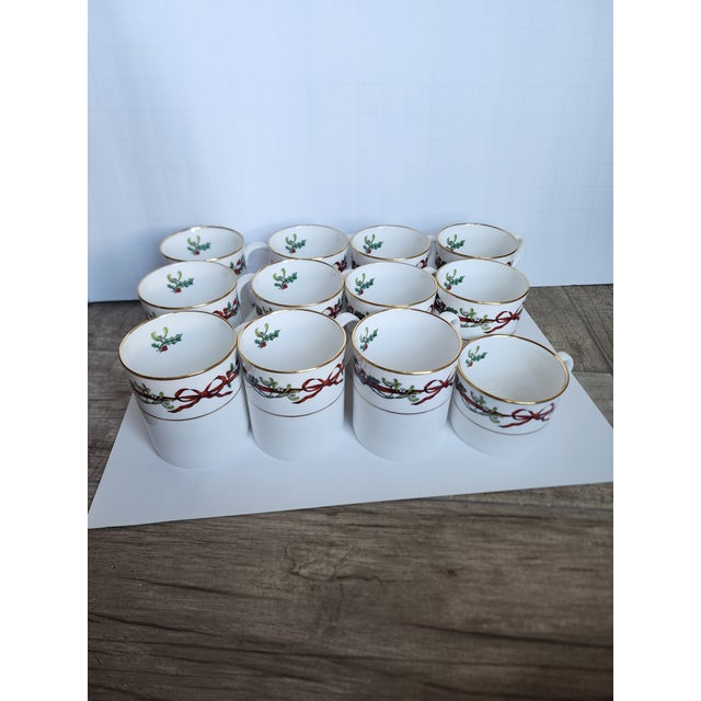 Ceramic Christmas Coffee Cups Royal Worcester For Sale - Image 7 of 7