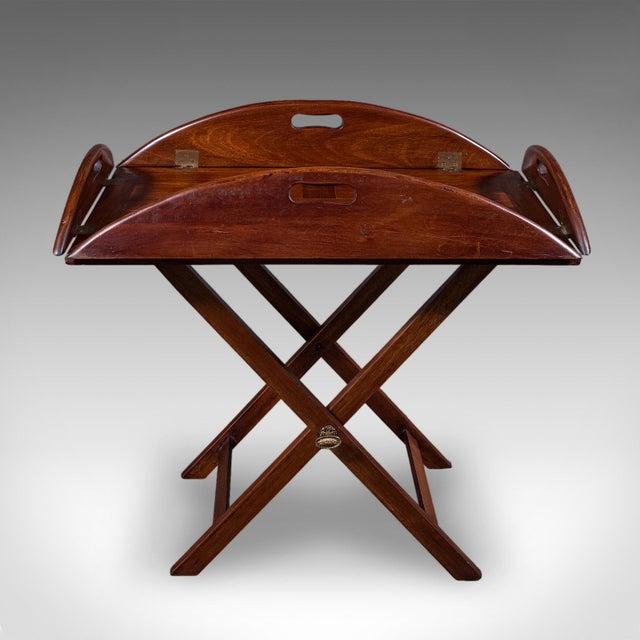 Antique Butler's Tray Table, English, Drop-Flap Serving Stand, Edwardian, c.1910 For Sale - Image 4 of 12