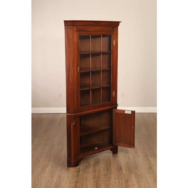 Henkel Harris Henkel Harris Solid Mahogany Federal Style Corner Cabinet For Sale - Image 4 of 18