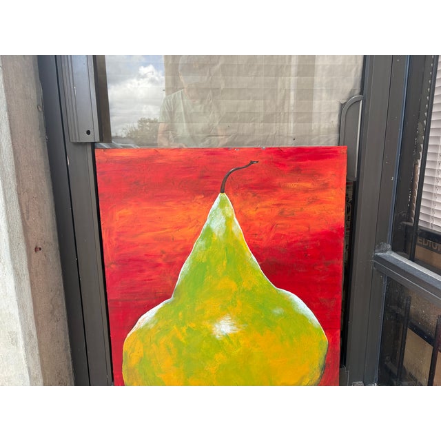 Oil on Canvas of a Large Pear by Kermit Eisenhut For Sale - Image 10 of 11