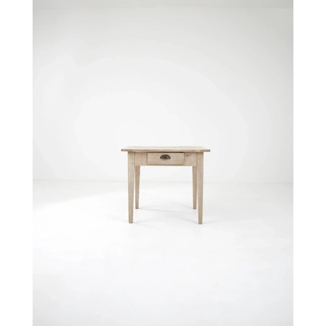 19th Century 19th Century French Bleached Oak Side Table For Sale - Image 5 of 12