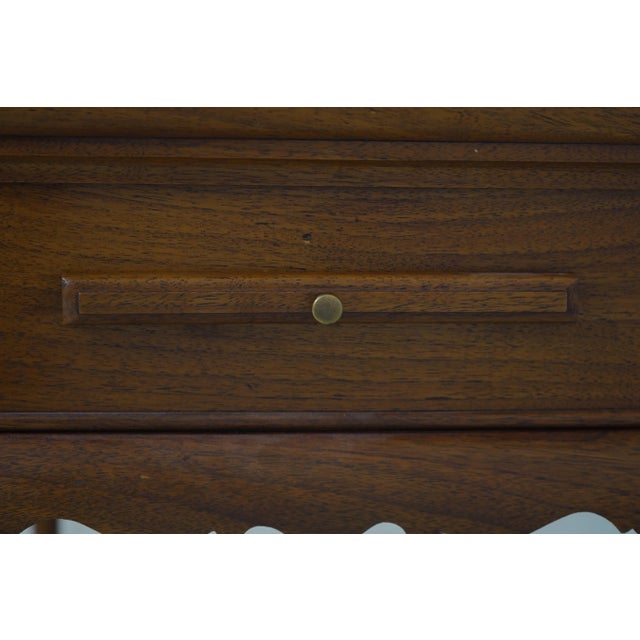 Bench Made Solid Walnut Tea Table For Sale - Image 9 of 12