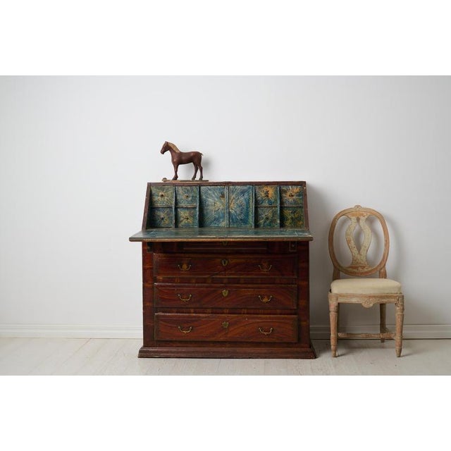 Folk art secretary desk with a painted date, 1840, and initials. This genuine folk art furniture was made in northern...