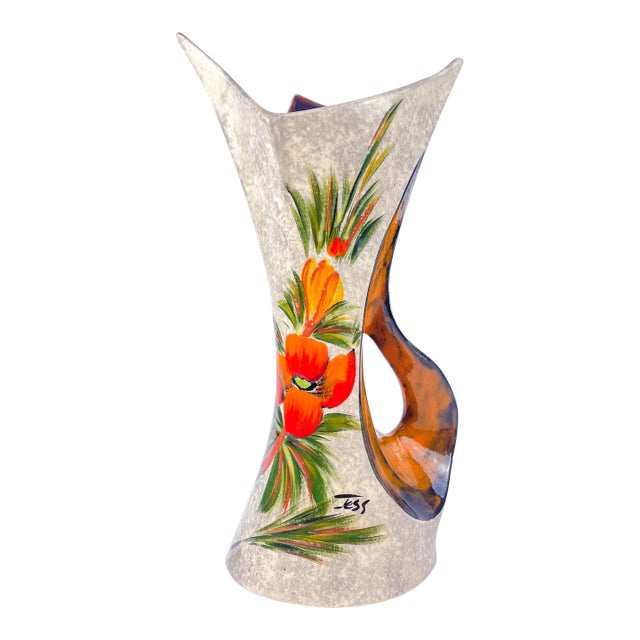 Tess Villenauxe Sculptural Ceramic Vase, France, c.1960s For Sale