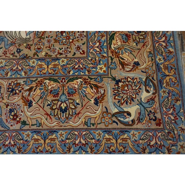 1920s Ivory Medallion Antique Persian Isfahan Carpet 4'11" X 7'3" by Zolfaghari Wool Rug For Sale In New York - Image 6 of 15