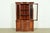 1950s Baker Furniture Style Georgian Carved Mahogany Breakfront Bookcase Cabinet, Circa 1950s For Sale - Image 5 of 12