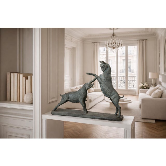 Forest Green Sculpture by Irénée Rochard, 1930 For Sale - Image 8 of 9