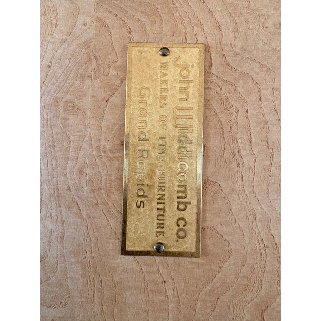 1970s John Widdicomb Mid-Century Modern Burl Wood Extension Dining Table. Refinished. For Sale - Image 9 of 11