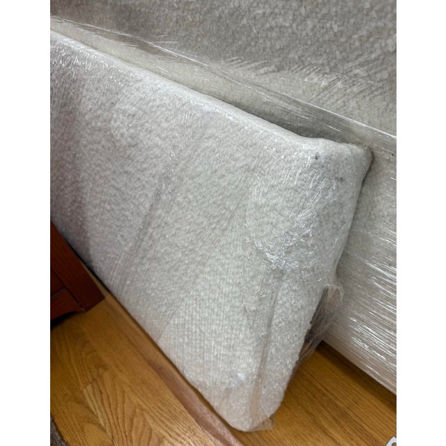 Ivory Wool Boucle Upholstered Queen Bed Headboard by Jenni Kayne For Sale In New York - Image 6 of 9