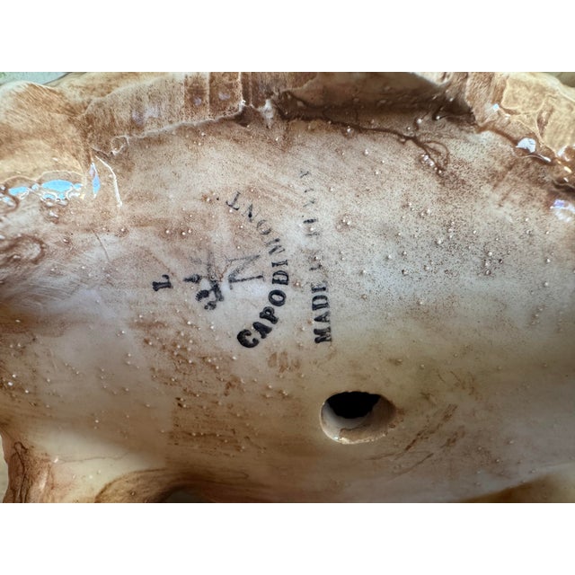 1960's Capodimonte Italian Porcelain Rose Flower Basket Centerpiece, Footed Rococo Floral Bouquet Sculpture For Sale - Image 11 of 11