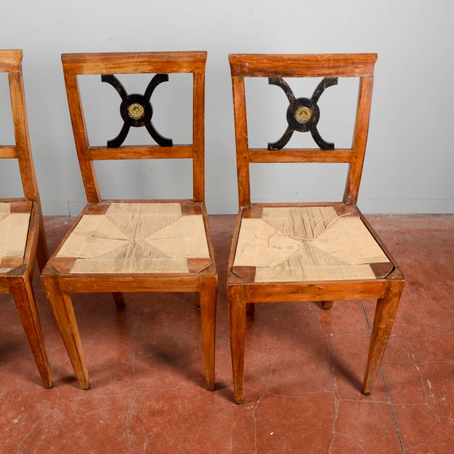 19th Century Wooden Chairs, Set of 4 For Sale - Image 12 of 18