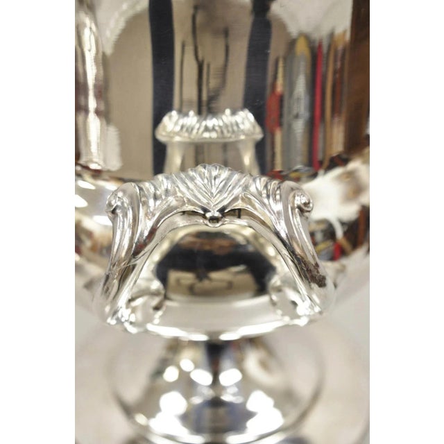Vintage Njpha 1988 Champion Silver Plate Trophy Cup Champagne Chiller Ice Bucket For Sale In Philadelphia - Image 6 of 12