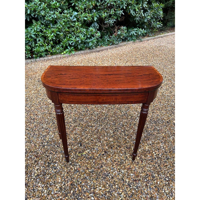 Regency Mahogany D-Shaped Card Table, 1820 For Sale - Image 12 of 12