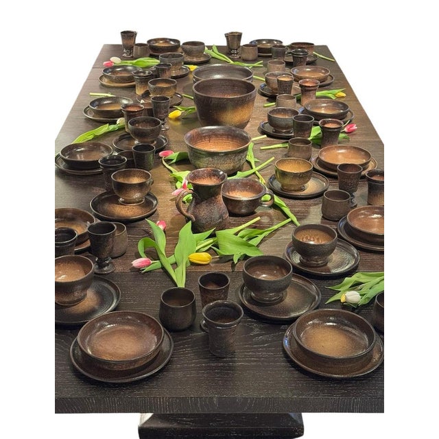 Ceramic Dinner Service by Jean Marais for Vallauris, 1960s, Set of 89 For Sale - Image 11 of 12