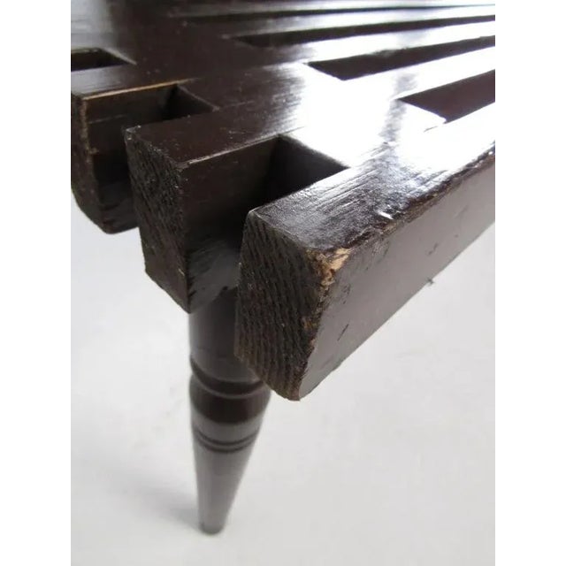 1970s 1970s Mid-Century Modern Slat Bench For Sale - Image 5 of 11
