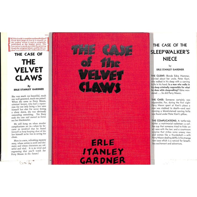 GARDNER, Erle Stanley [310] pp. Grosset & Dunlap 1933 7 3/4" x 5 1/4" Jacket design by Gorska w/ 1941 gift inscription on...