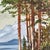Brown Vintage Framed Landscape Oil Painting With Carved Wood Frame, Mountain Lake Scene, 23.5" For Sale - Image 8 of 9