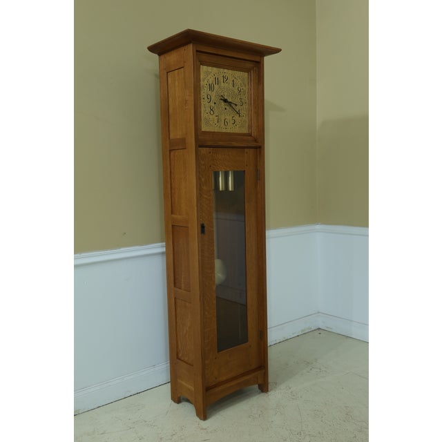 Stickley Mission Oak Arts & Crafts Grandfather Clock Chairish