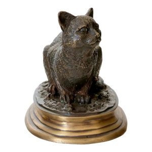 Antique Pierre-Jules Mêne Bronze Cat