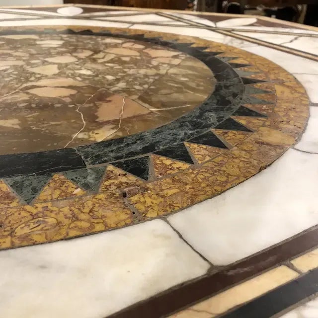 Ivory Antique Italian Center Table For Sale - Image 8 of 13