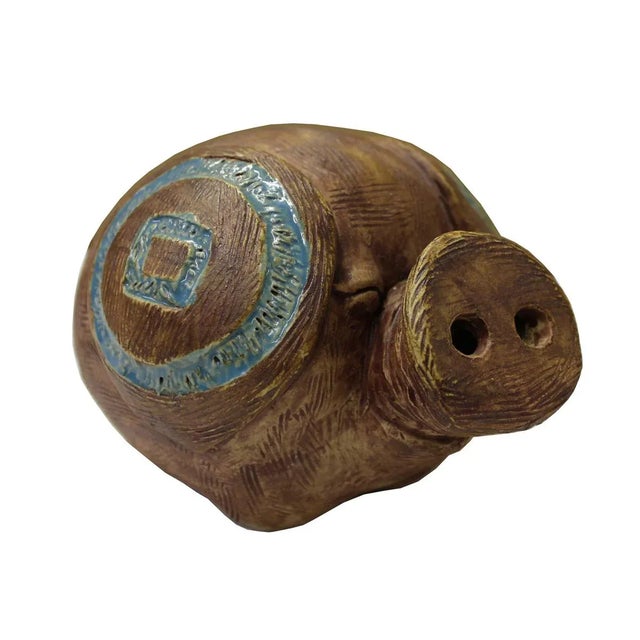 This is a handmade Chinese accent decorative figure of cute fat pig figure in modern look. Dimensions: 5" x 5.5"x h4"...