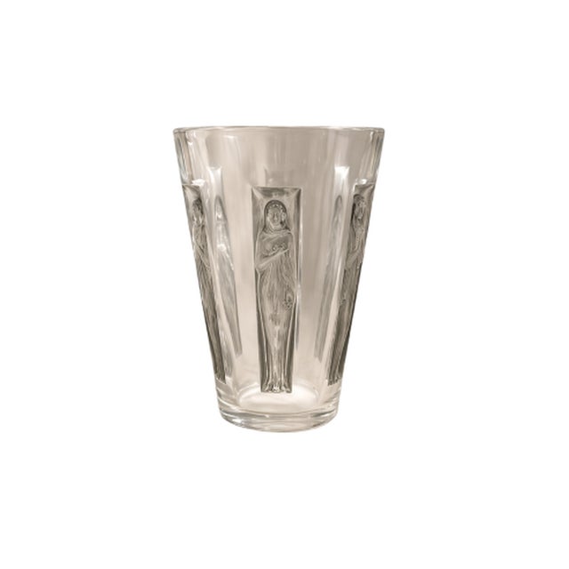 White Glass Six Figurines Vase from René Lalique, 1912 For Sale - Image 8 of 8