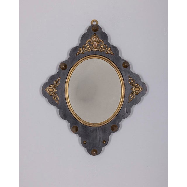 Antique Italian Wall Mirror in Wood and Bronze, 1890s For Sale - Image 9 of 9