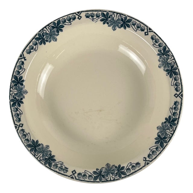 Low Salad Bowl by Longwy, 1890s For Sale
