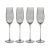Malden Optic Champagne Flutes - Smoke, Set of 4 For Sale - Image 4 of 4