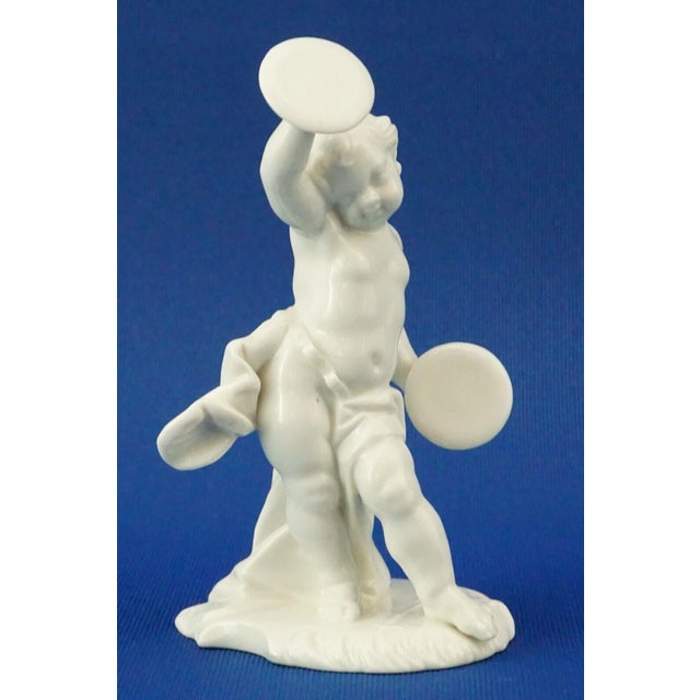19th Century Porcelain Cherub Putto Sculpture by Anton Bustelli for Nymphenburg, Germany, 1800s For Sale - Image 6 of 18