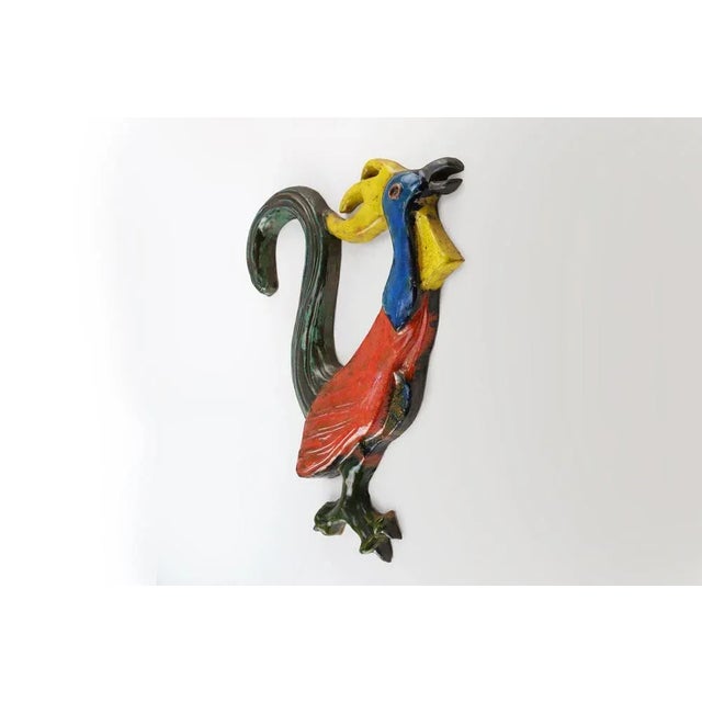 1960s Vintage Ceramic Plaquette of a Colorful Rooster by A. Dandoy, Belgium, 1960s-1970s For Sale - Image 5 of 11