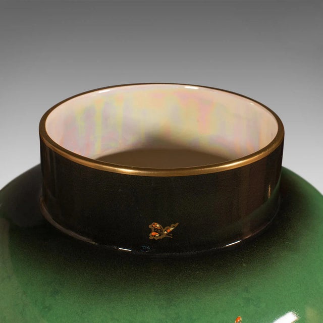 1950s Large English Ceramic Vintage Decorative Temple Urn For Sale - Image 9 of 13