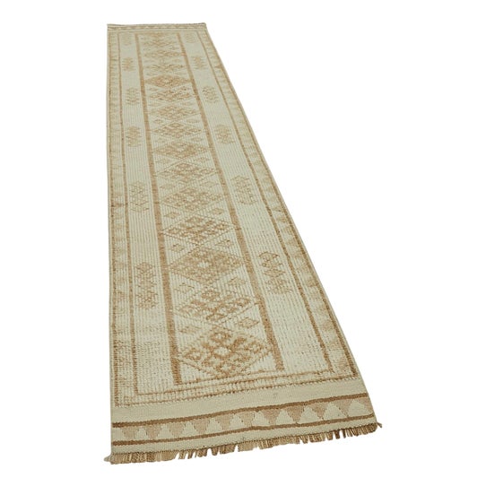 Beige Bohemian Runner Rug For Sale