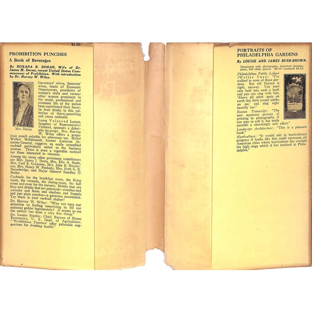 1930s "Prohibition Punches: A Book of Beverages" 1930 Doran, Roxana B. For Sale - Image 5 of 8