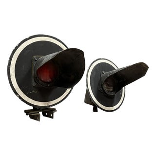 Vintage SNCF Signal Lights, 1940s, Set of 2 For Sale
