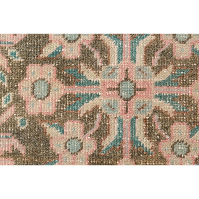 Pink Low Pile Vintage Pink Runner For Sale - Image 8 of 10