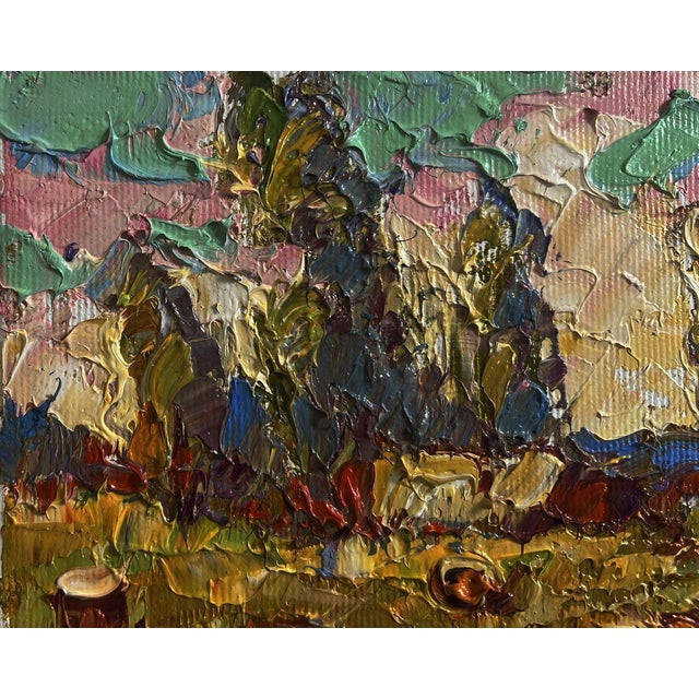 Oil Painting Haystacks in the Field Oleksiy Ivanyuk For Sale - Image 4 of 8