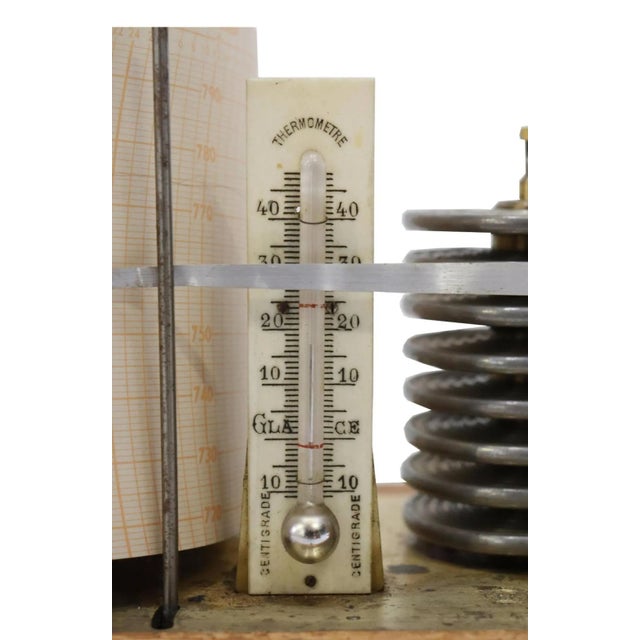 Wood Antique French Richard Jules Frères Wood Cased Barometer For Sale - Image 7 of 10