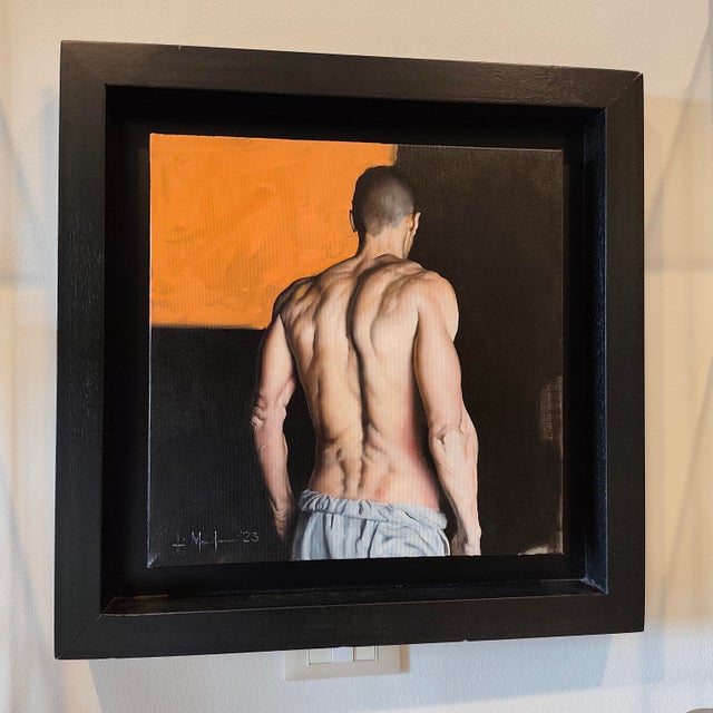 Filippo Manfroni, A Man 2, Oil on Canvas For Sale - Image 6 of 6