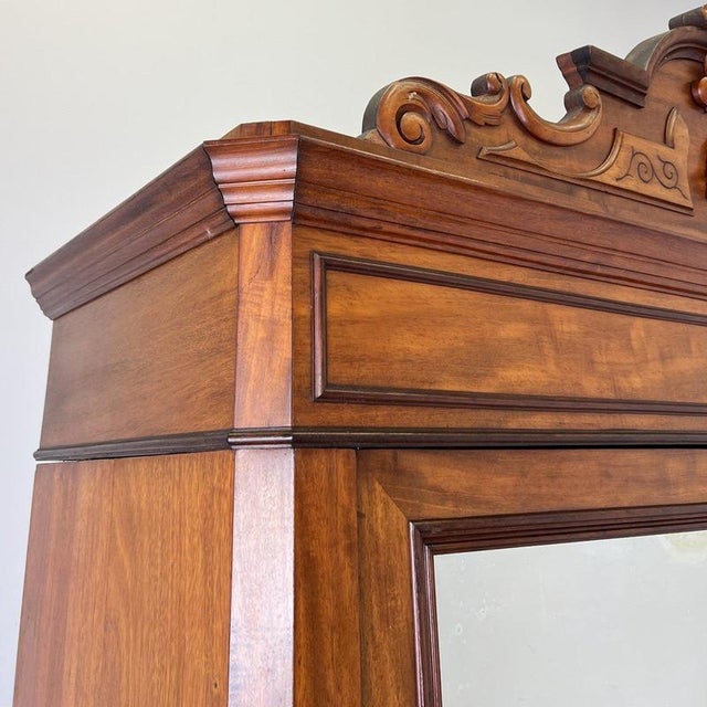French Two-Door Wardrobe in Mahogany For Sale - Image 3 of 18
