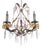 Antique Chandelier with Red Crystals For Sale